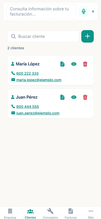 Paso 1 — Cómo dar de alta tu primer cliente