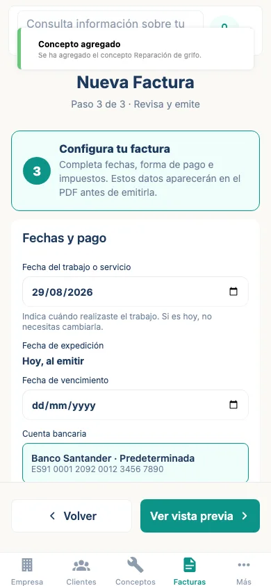 Revisa la factura